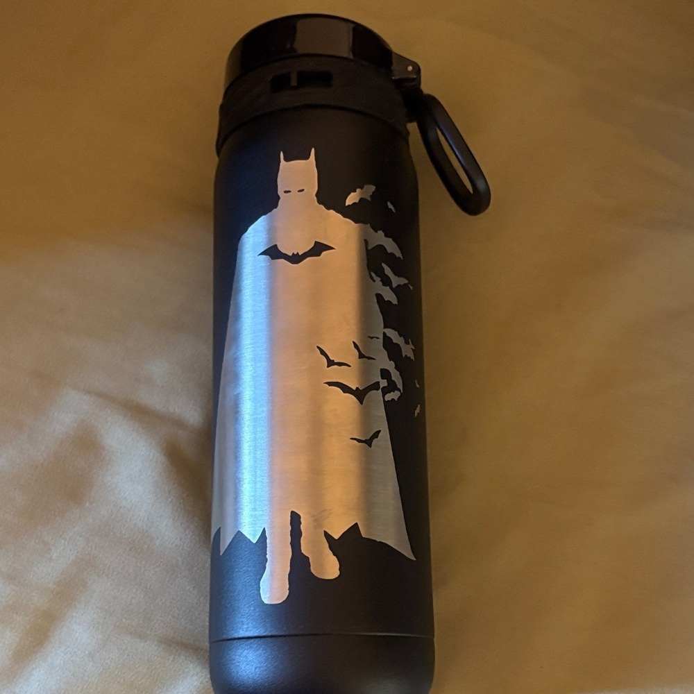 NWOT Black Batman Insulated Water Bottle